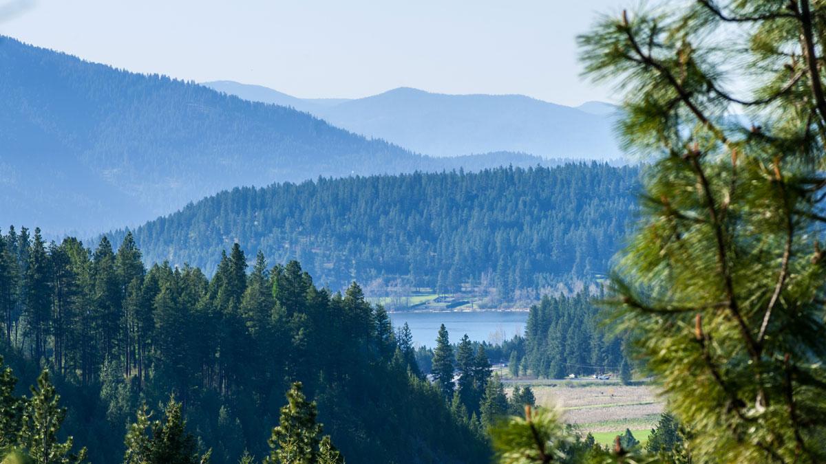 Mountains adjacent to Coeur d'Alene Lake.