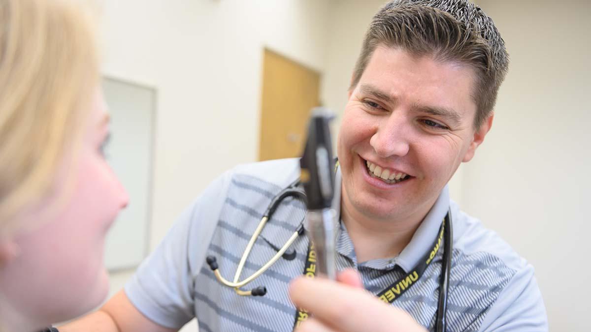 Students, staff and providers in the renovated student health clinic